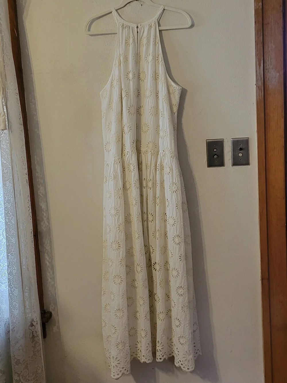 Madewell Embroidered Drop-Waist Maxi Dress - Ivory Floral Eyelet - Picture 11 of 14